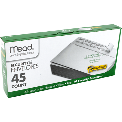Mead Security Envelope Press-it-Seal-it | 50Ct
