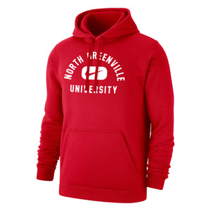 NIKE Club Fleece Hoodie, Red (F23)