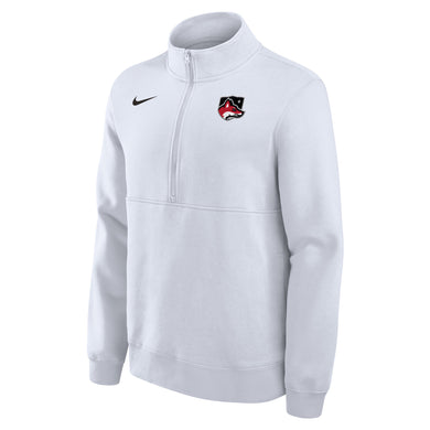 NIKE Club Fleece Half Zip Pullover, White (F24)