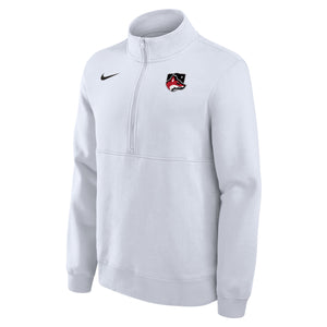 NIKE Club Fleece Half Zip Pullover, White (F24)