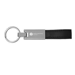 Leather Strap Metal Keychain