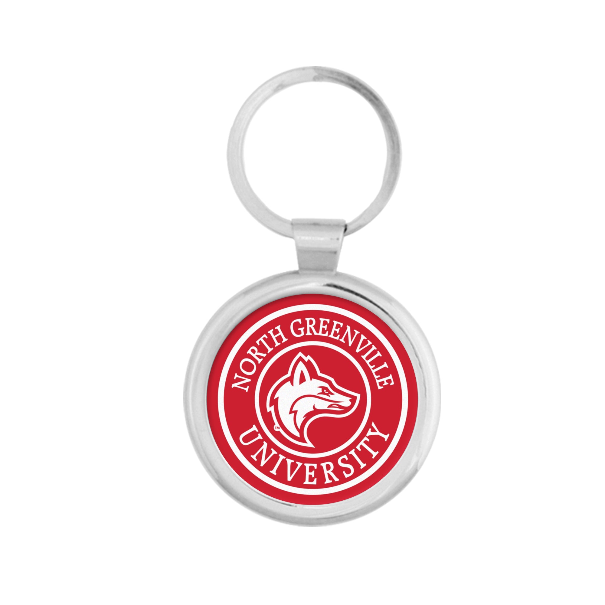 Silver Maverick Round Key Tag | Red – North Greenville University ...