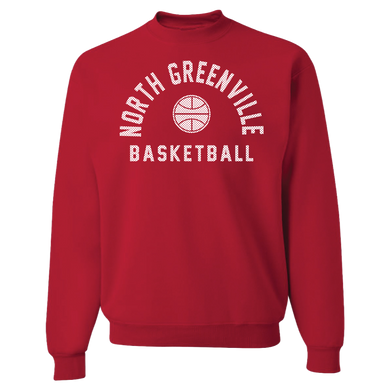 Crewneck Basketball Sweatshirt, Red (F24)