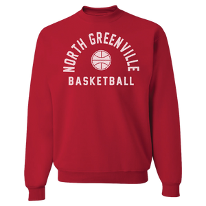 Crewneck Basketball Sweatshirt, Red (F24)