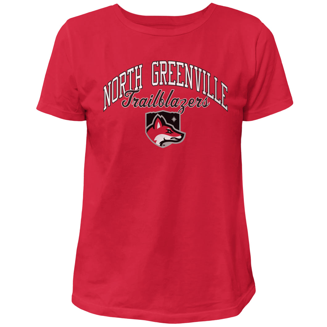 Ladies Vintage Washed Cotton Tee | Red