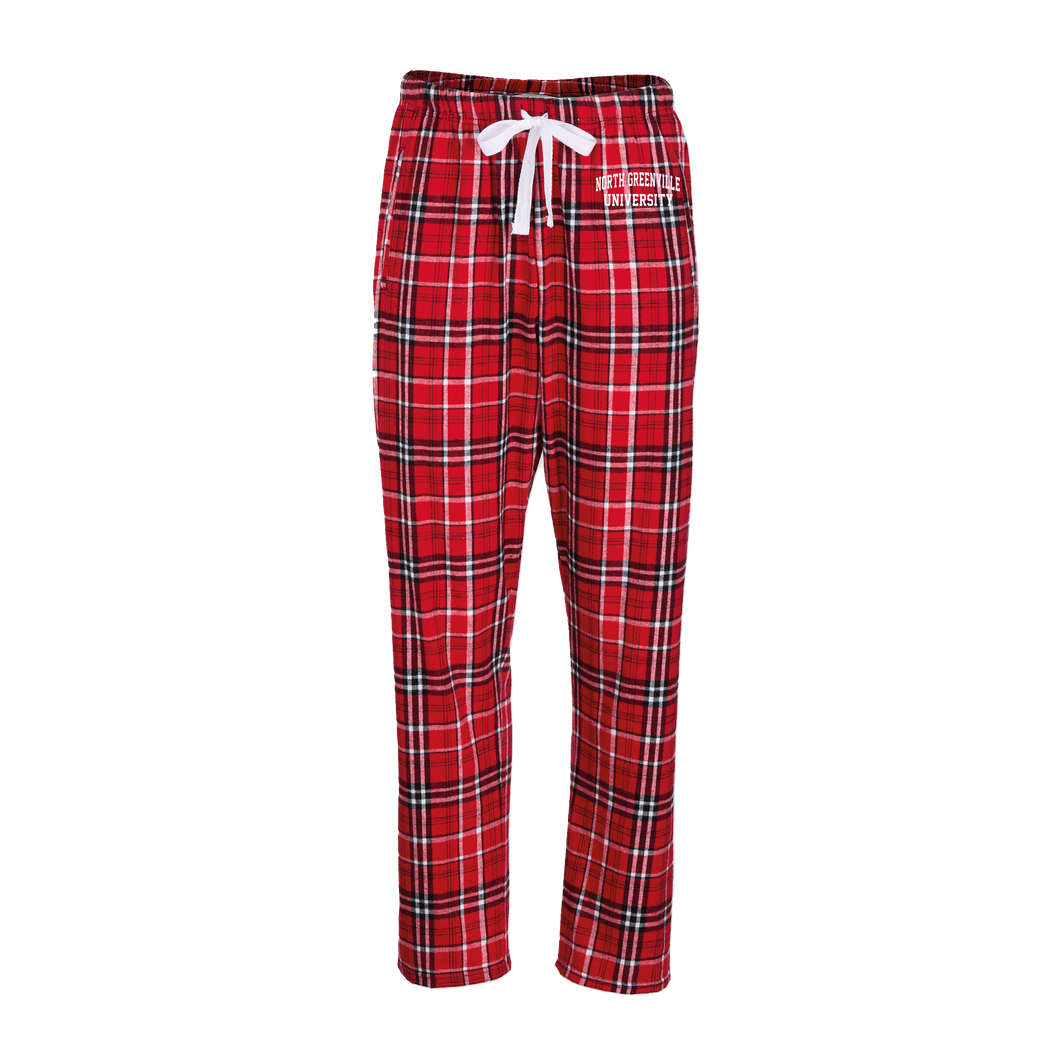 Haley Flannel Pant, Red/White Plaid (F24)