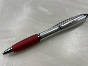 Color Rubber Grip Stylus Pen Black Pen, Red