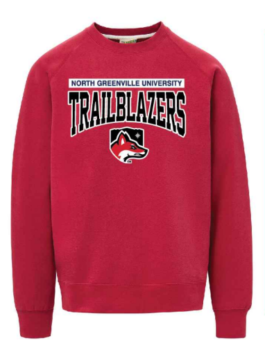 Vintage Fleece Raglan Crewneck | Crimson