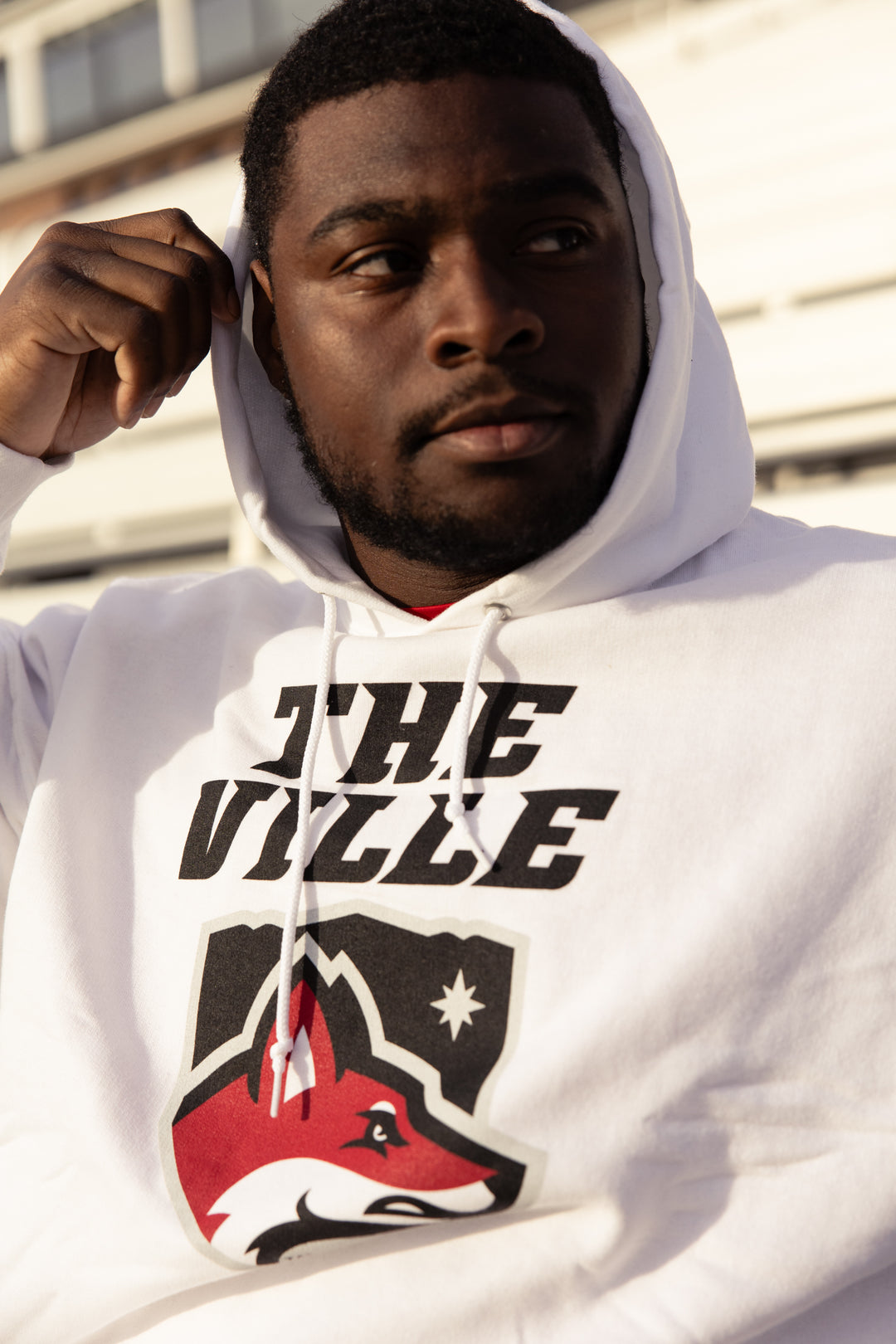 The Ville Hooded Sweatshirt | White