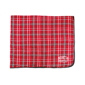Flannel Blanket Red & White Plaid